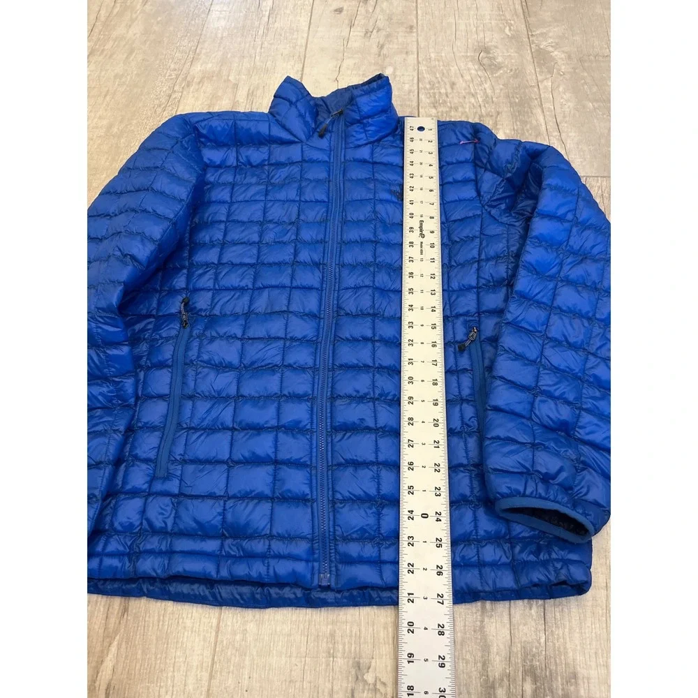 The North Face Mens ThermoBall Eco Puffer Jacket Blue Full Zip Quilted Coat L